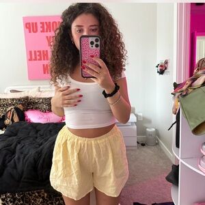 NWT Princess Polly Yellow Textured Shorts